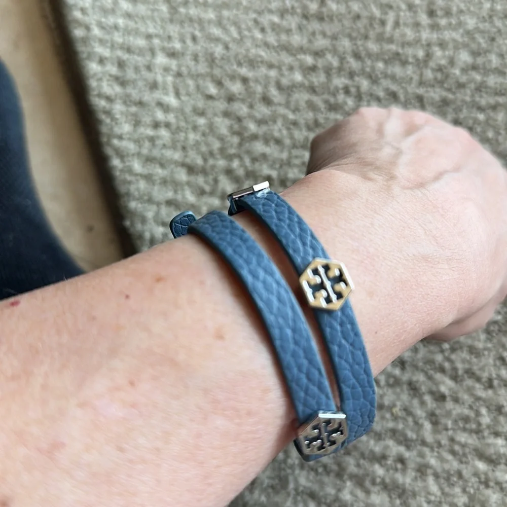 Tory Burch Hex Thin Double Wrap Bracelet NWOT